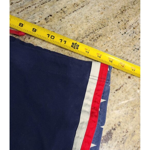 Tommy Girl Jean's Women Sz M Sweatpants Red White Blue Flag Leg Bootcut July 4th - Picture 3 of 14